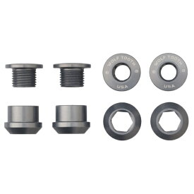 WOLF TOOTH（ウルフトゥース）Set of 4 Chainring Bolts+Nuts for 1X - 4 pcs. gunmetal 6mm チェーンリングボルト