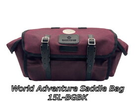 CARRADICE キャラダイス WORLD ADVENTURE SADDLE BAG ワールドアドベンチャーサドルバッグ 15L BGBK burgundy/black バーガンディー/ブラック