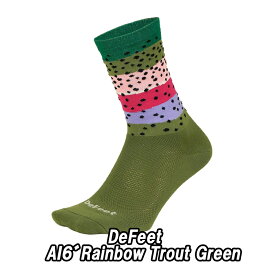 DeFeet（ディフィート）AI 6" Rainbow Trout Green ソックス 靴下