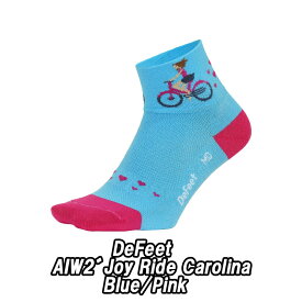 【5/30は「4倍！」エントリーでポイントUP】DeFeet（ディフィート）AI W 2" Joy Ride Carolina Blue/Pink ソックス 靴下
