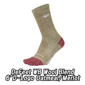 DeFeet（ディフィート）WB Wool Blend 6" D-Logo Oatmeal/Merlot ソックス 靴下