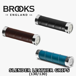 BROOKS �u���b�N�X SLENDER LEATHER GRIP �X�����_�[ ���U�[�O���b�v 130mm/130mm BLACK�AA.BROWN�ATEAL