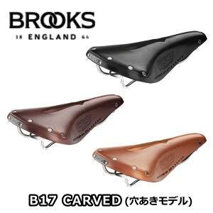 �y3/5�́u4�{�I�v�G���g���[�Ń|�C���gUP�zBROOKS �u���b�N�X B17 CARVED B17 �J�[�u�h(���������f��) BLACK BROWN HONEY ���U�[�T�h�� ���[�h�o�C�N