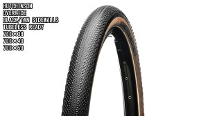 【10/30は「4倍!」エントリーでポイントUP】HUTCHINSON(ハッチンソン) OVERIDE BLACK/TAN SIDE WALLS オーバーライド ブラック/タンサイドウォール チューブレスレディ