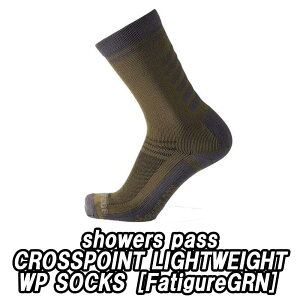 showerspass CROSSPOINT LIGHTWEIGHT WP SOCKS FatigureGRN V[YpX