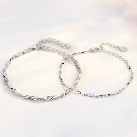 ペアブレスレット ペアルック カップル お揃い 金属アレルギー対応 ペア ブレスレット シルバー S925 2個セット 送料無料 Nicoiro ニコイロ 【NSPB16】