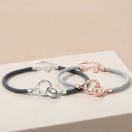 ペアブレスレット ペアルック カップル お揃い 金属アレルギー対応 ペア ブレスレット シルバー S925 2個…
