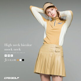 [SALE/30％オフ] 【CPG GOLF公式】 モックネック ハイネックバイカラーモックネック レディース ハイネック トップス 長袖 ハーフジップ プルオーバー ゴルフウェア カットソー トップス ゴルフインナー ロンT ゴルフ スポーツウェア ロングスリーブ インナー 春 秋 冬