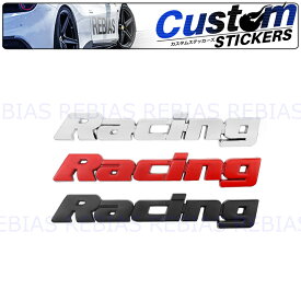 エンブレム Racing レーシング メタル ステッカー カスタム スポーツカー
