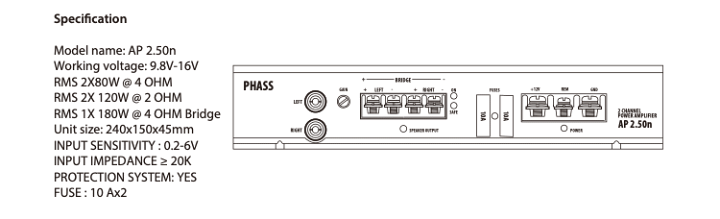 phass AP-215 パワーアンプ Yahoo!オークション -「phass ap」(カーオーディオ) の落札相場