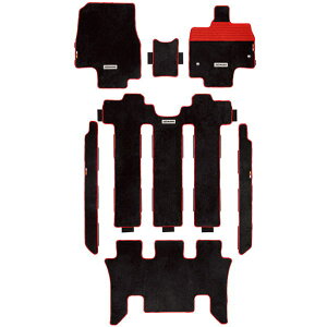 無限 MUGEN 08P15-XNBC-K0S0-RD スポーツマット ブラック×レッド ステップワゴン RP5 2列目キャプテンシート用 ハイブリッド車用(FF/4WD)