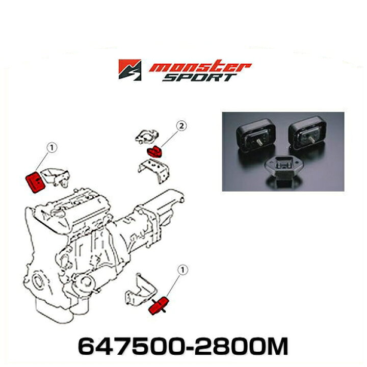 楽天市場】Monster SPORT モンスタースポーツ 647500-2800M エンジン 