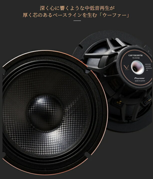 楽天市場】カロッツェリア スピーカー TS-V174S 17cm カスタムフィット