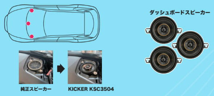 楽天市場】KICKER KU-KSC3504-3SP ダッシュボード＆センター用 