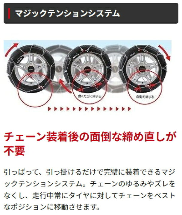 楽天市場】KONIG コーニック 金属タイヤチェーン CGM-100 CGマジック 
