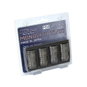 KYO-EI ���i�Y�� MN04GK-4P Kics MONOLITH ���m���X T1/07 M14×P1.5 4�� �ђʃi�b�g �J���[�FGlorious Black
