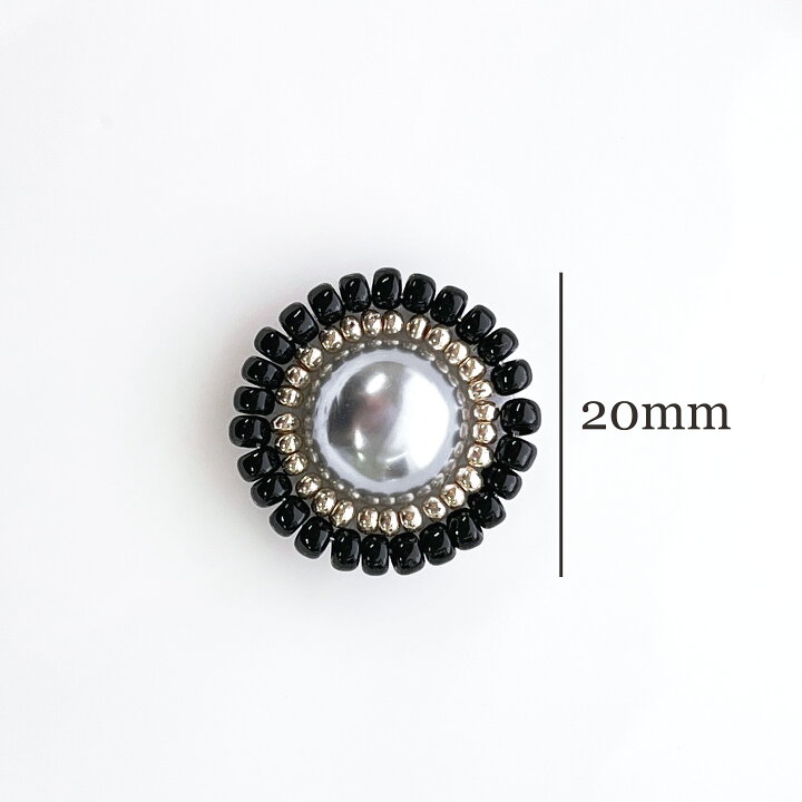 楽天市場】ビーズ刺繍 アクリル カボション【2個入】ラウンド フェルト 