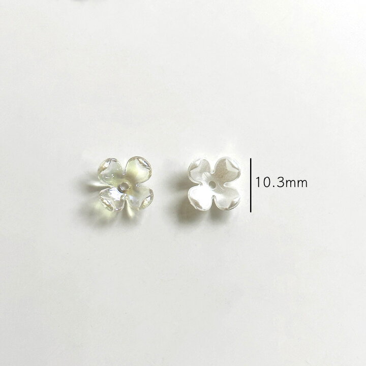 楽天市場】フラワーアクリルビーズ【10個入】花 金木犀 4弁 フラワー 