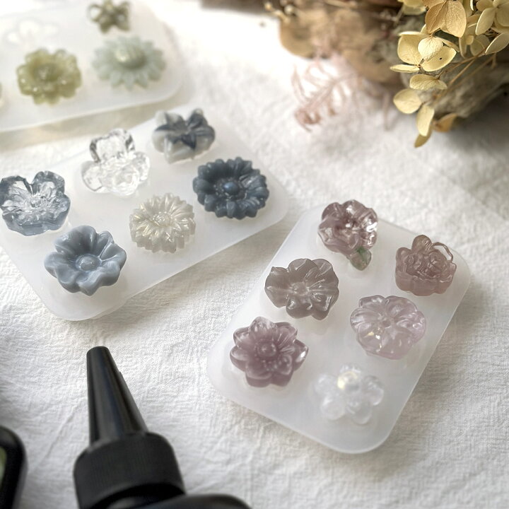 おおぶり レジン カボション ピアス ハンドメイド イヤリング変更可 楽天市場】フラワー カボション シリコンモールド【1個入】レジン フレーム  キーホルダー シリコン型 モールド | クラフト ヘアゴム ヘアクリップ ヘアピン ピアス イヤリング おしゃれ アクセサリー ...