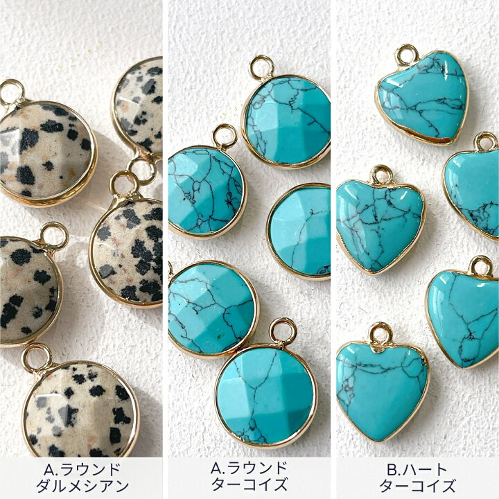 楽天市場】天然石チャーム【2個入】天然石 チャーム ピアス イヤリング 