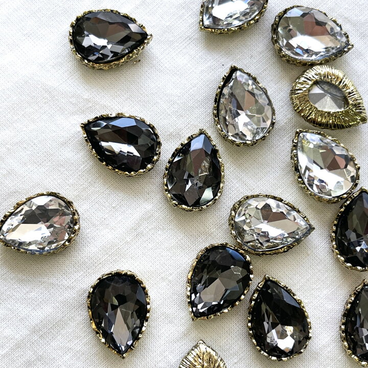 楽天市場】多面カット ビジュー カボション 【4個入】 デコ デコパーツ  