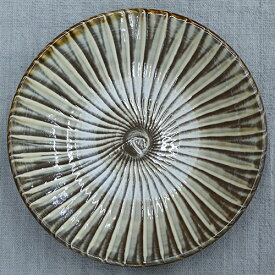 和食器 小鹿田焼 黒木昌伸窯 中皿 18cm 刷毛目 白