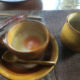 和食器 布志名焼 湯町窯 ふわふわ 卵 の エッグベーカー 小 黄釉