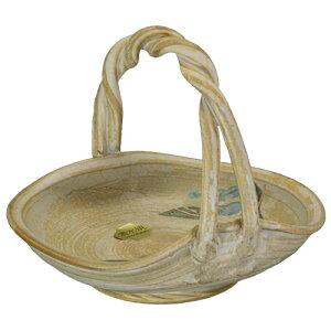 和食器 清水焼 手付 大鉢 14cm 化粧土 紫陽花