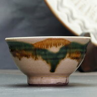 薩摩焼 和食器 龍門司焼 茶碗 小 10.5cm 三彩