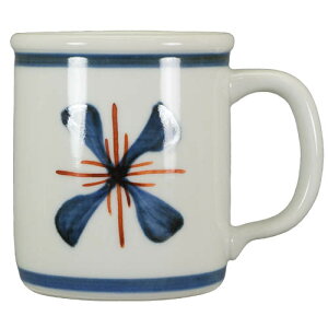 和食器 砥部焼 梅山窯 切立 マグカップ 200CC 呉須 四弁花