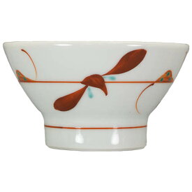 和食器 砥部焼 梅山窯 茶碗 小 11cm 赤 笹