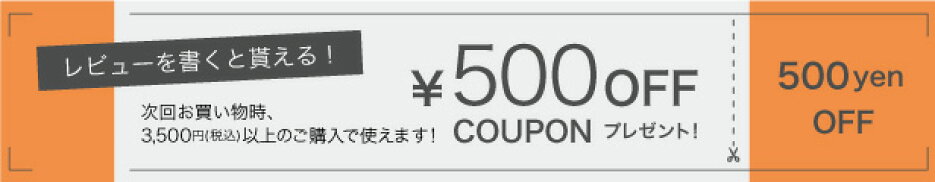 レビューを書くともらえるクーポン