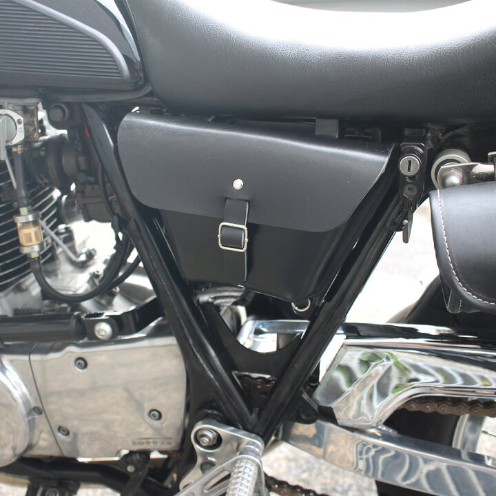 楽天市場】SR400・SR500用レザーサイドバッグ(シングルベルト 