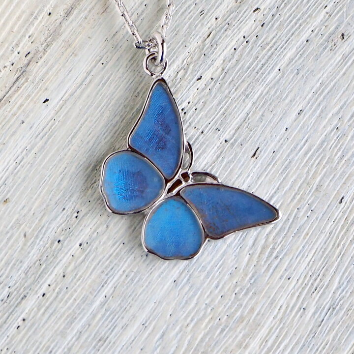 楽天市場 2タイプから選べます Naturama ナチュラマ ブルーモルフォ蝶のネックレス シルバー S Na03sp Ag アクセサリー作家 加藤心姿さんの手作りアクセサリー ハンドメイドジュエリー 青 ブルー ちょうちょ 大人かわいい 日本製 国産 クラフトカフェ