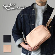 【2色】Butler Verner Sails(バトラーバーナーセイルズ) 本革 スクエア ショルダーバッグ メンズ レディ…