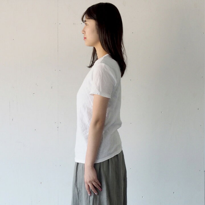 楽天市場 メール便送料無料 全28色 ガーゼ服工房 Garage ガラージ ダブルガーゼ シンプルtシャツ 半袖 レディース Ts 53 Ss ナチュラルテイストのガーゼ服ブランド コットンガーゼ 二重ガーゼ ハンドメイド 綿100 カラフル 無地 日本製 国産 おすすめ夏服