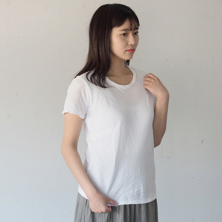 楽天市場 メール便送料無料 全28色 ガーゼ服工房 Garage ガラージ ダブルガーゼ シンプルtシャツ 半袖 レディース Ts 53 Ss ナチュラルテイストのガーゼ服ブランド コットンガーゼ 二重ガーゼ ハンドメイド 綿100 カラフル 無地 日本製 国産 おすすめ夏服