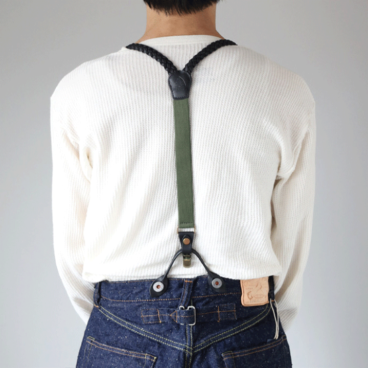 楽天市場】graphzero(グラフゼロ) レザーサスペンダー ブラック