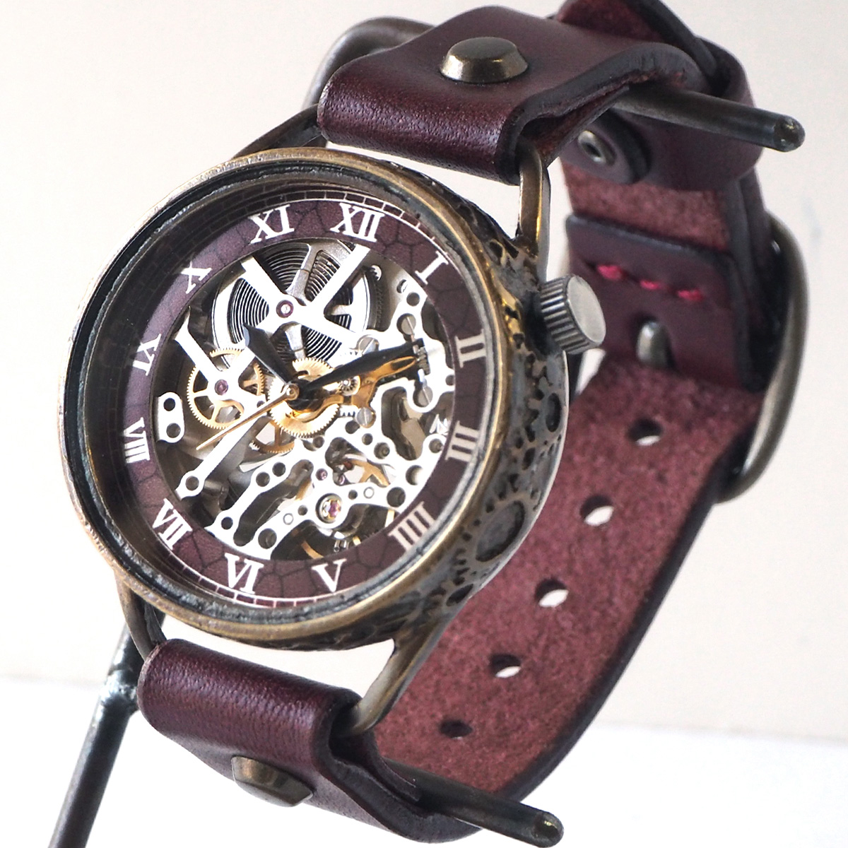 楽天市場】KINO(キノ) 手作り腕時計 自動巻き 裏スケルトン メカニック 