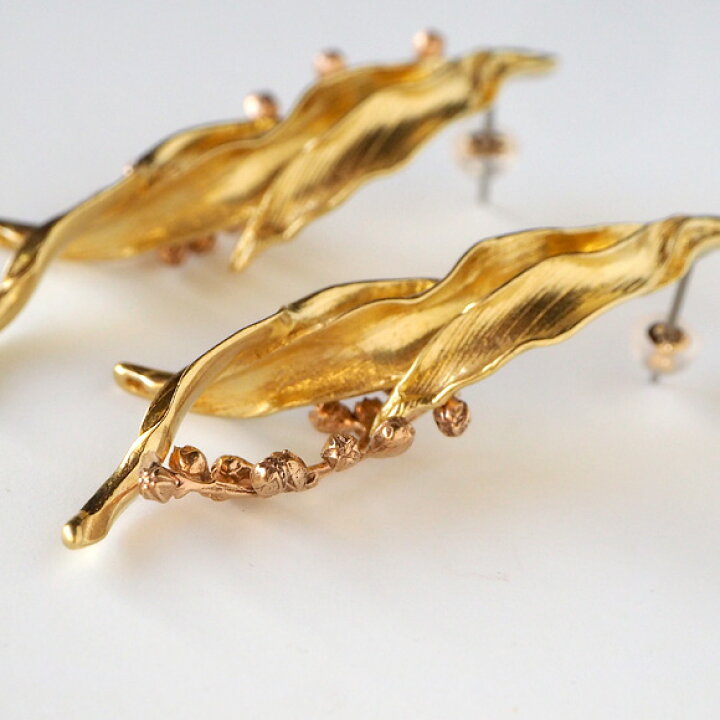 楽天市場】Lano（ラノ） 手作りアクセサリー 銅×真鍮 ボヌール ピアス 