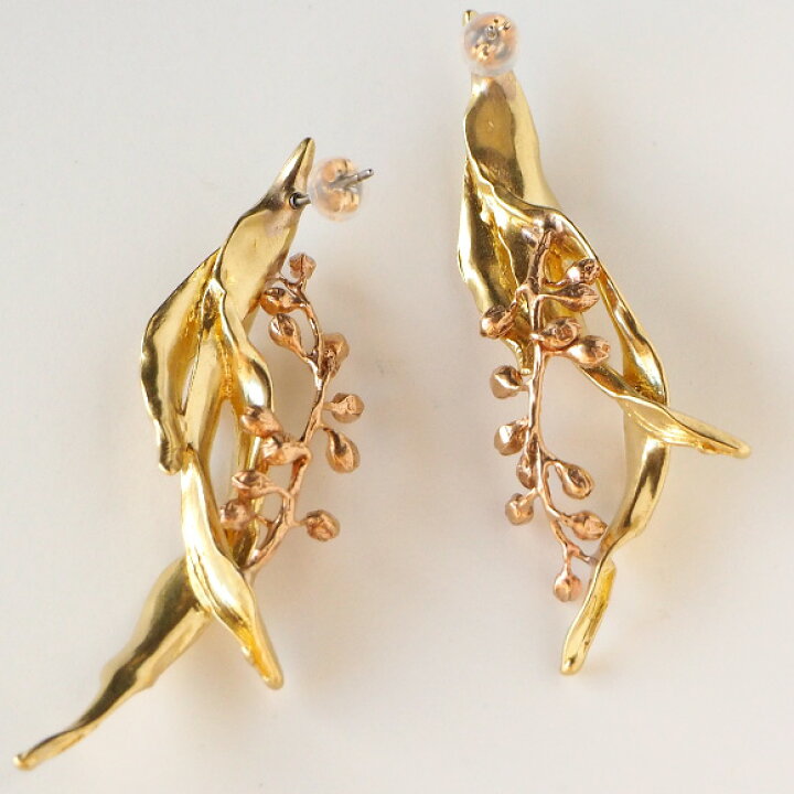 楽天市場】Lano（ラノ） 手作りアクセサリー 銅×真鍮 ボヌール ピアス 