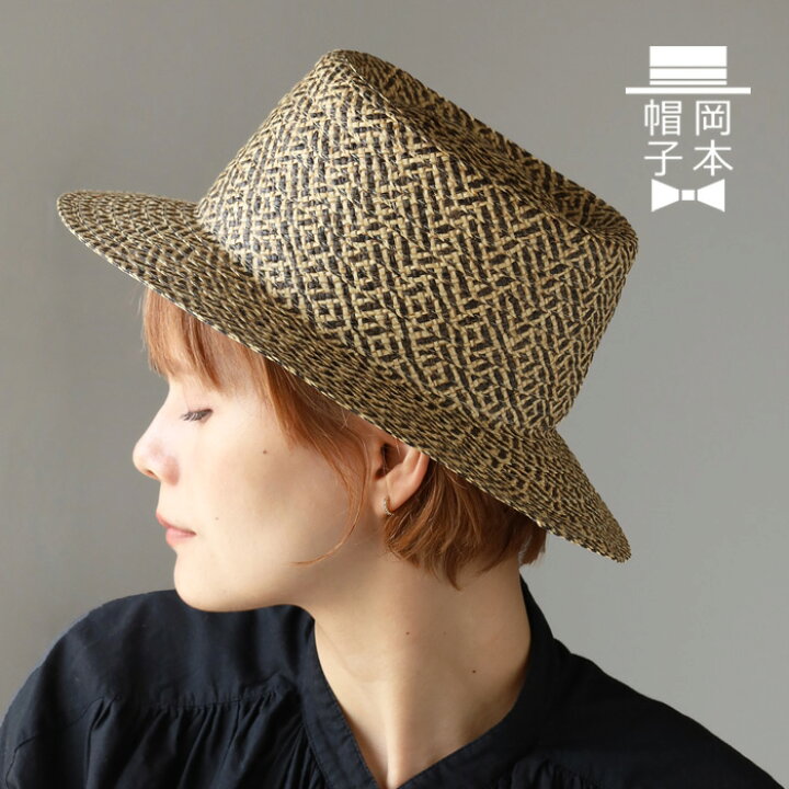 楽天市場】岡本帽子(おかもとぼうし) ペーパー ポークパイハット 