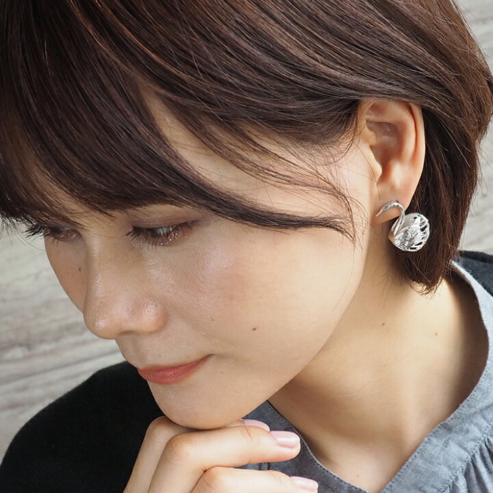 楽天市場】sasakihitomi（ササキヒトミ） スワンのピアス シルバー 
