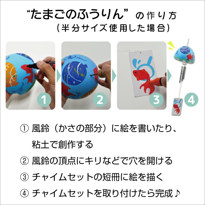 楽天市場 工作キット たまごのふうりんチャイム付 Kクレイセット ふうりん 手作り 小学生 幼稚園 低学年 高学年 幼児 男の子 女の子 高齢者 だちょうの卵 ウィンドチャイム スタンド 父の日 母の日 イベント 子供会 デイサービス 夏休み 夏休み冬休み手作り工作宅配便