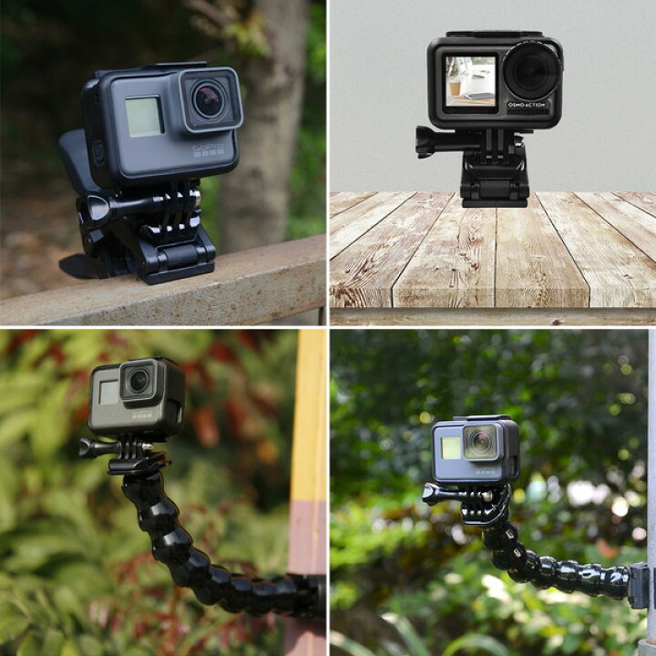 楽天市場 Gopro ゴープロ アクセサリー フレックス クランプ マウント アクションカメラ ウェアラブルカメラ 挟む ホルダー 取付 スタンド 固定 ジョーズ グースネック クリップ くねくね 釣り アイフォン スマホ スマートフォン Crafters Market