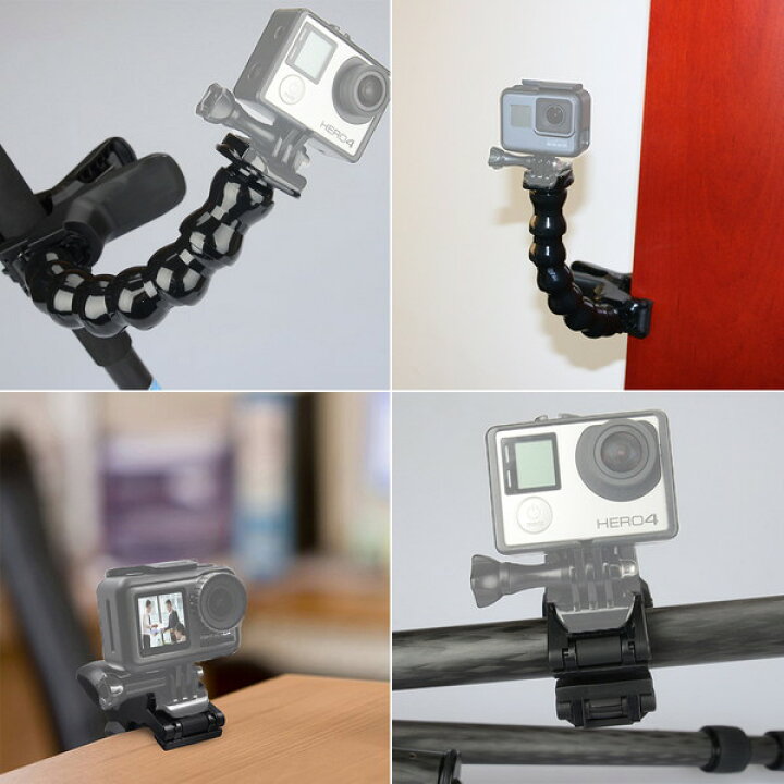 楽天市場 Gopro ゴープロ アクセサリー フレックス クランプ マウント アクションカメラ ウェアラブルカメラ 挟む ホルダー 取付 スタンド 固定 ジョーズ グースネック クリップ くねくね 釣り アイフォン スマホ スマートフォン Crafters Market