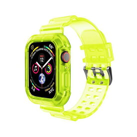 【楽天勝利ポイント2倍!バナーから要エントリー】【送料無料】apple watch アップルウォッチ 6 SE 5 4 アクセサリー バンド 一体型 保護 ケース applewatch シリーズ6 シリーズ5 シリーズ4 防水 防塵 衝撃 吸収 40mm 44mm プロテクト 8カラー 透明 スポーツ アウトド