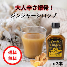 ＼お得なまとめ買い／ Craft Ginger S 200ml×2 送料無料 ジンジャーシロップ 国産 無添加 辛口 生姜シロップ 簡単 希釈 炭酸 ジンジャーエール 高知 しょうが ショウガ 生姜パウダー 温活 冷え性 クラフトジンジャー