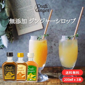 【クーポン 600円OFF】【簡易包装】 Craft Ginger S・M・Y 200ml x 3本セット 送料無料 ジンジャーシロップ 飲み比べ 国産 無添加 無着色 生姜シロップ ジンジャーエール 生姜湯 ゆず湯 高知 生姜 ゆず 温活 冷え お取り寄せ クラフトジンジャー おしゃれ