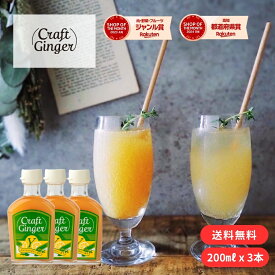 ＼まとめ買い／ Craft Ginger Y (ゆず) 200ml × 3本 送料無料 ジンジャーシロップ 瓶入り 無添加 無着色 保存料不使用 生姜シロップ 希釈 炭酸 ジンジャーエール クラフトジンジャー 高知 生姜 ゆず ゆず湯 ゆず茶 冷え 冷え性 簡単 温活
